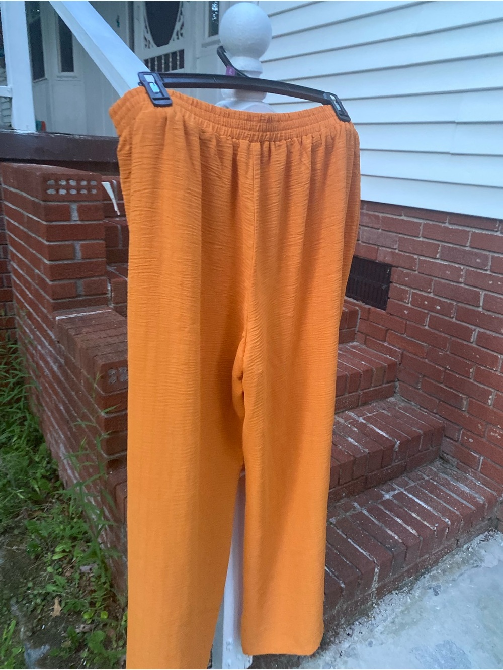 Cato Women's Rust/Terracotta Elastic Waist Crepe Palazzo Dress Pants Size XL - Picture 7 of 15